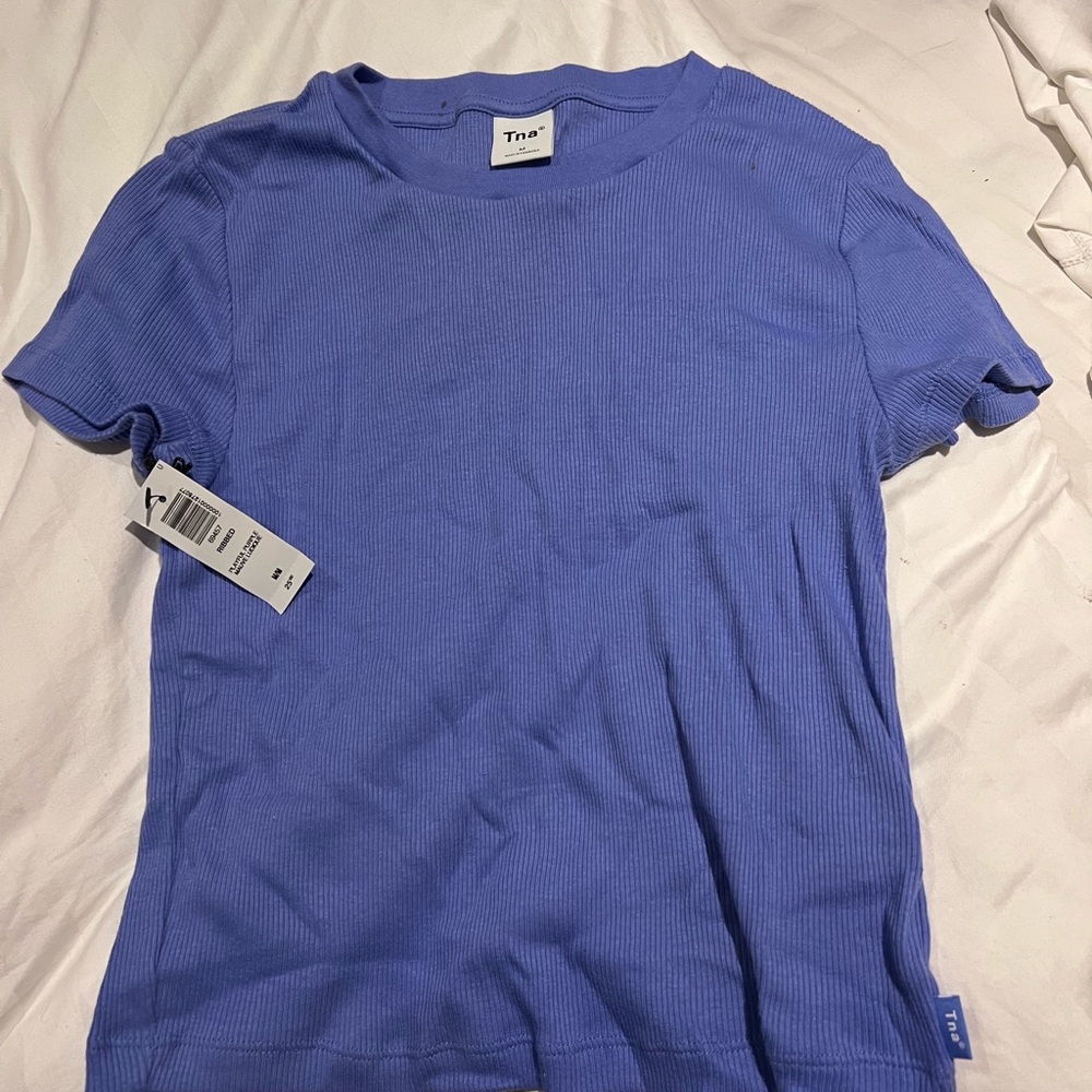 Aritzia Blue Crop Top